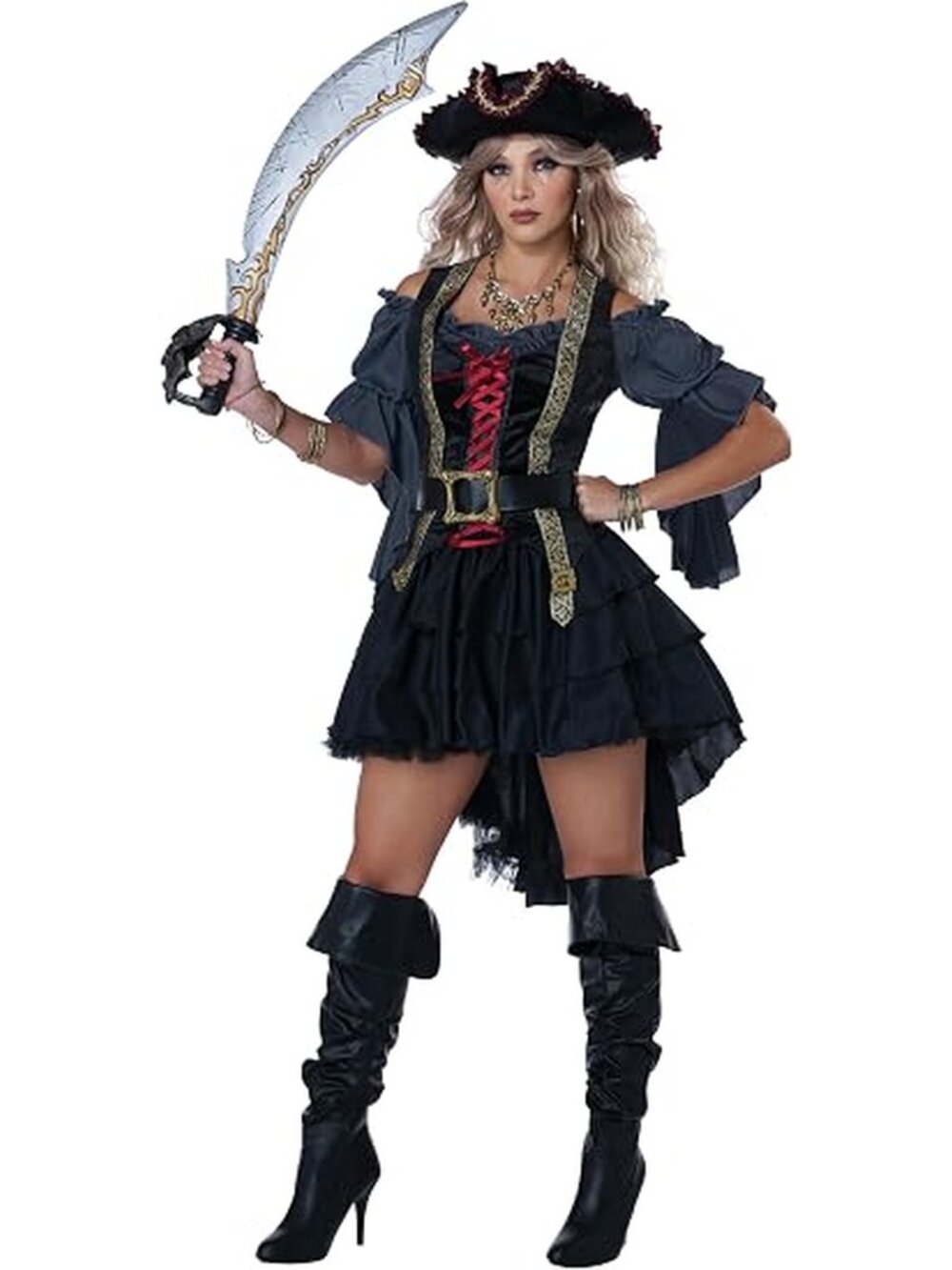 Sexy Pirate Costume X-Small Polyester Slim Fit Halloween